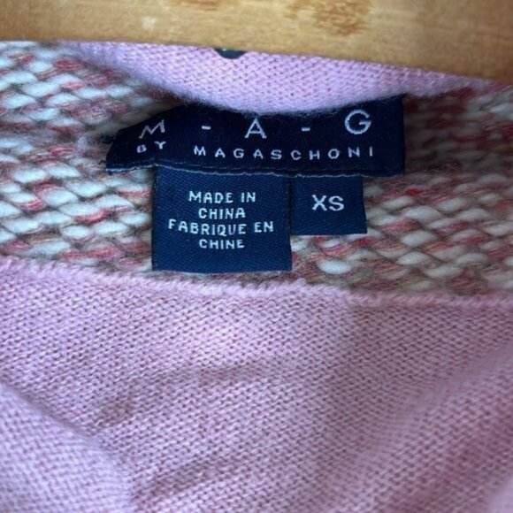 M.A.G By Magaschoni Cashmere Marled Chunky Knit Mockneck Sweater - Picture 6 of 8